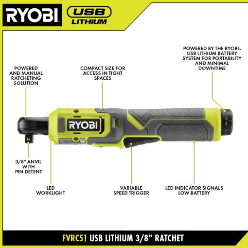 USB LITHIUM 3/8" RATCHET KIT - Image 3