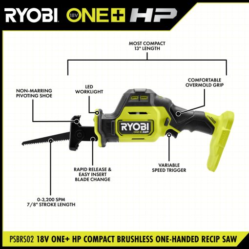 18V ONE+ LITHIUM HIGH PERFORMANCE STARTER KIT WITH FREE 18V ONE+ HP COMPACT BRUSHLESS ONE-HANDED RECIPROCATING SAW - Image 3