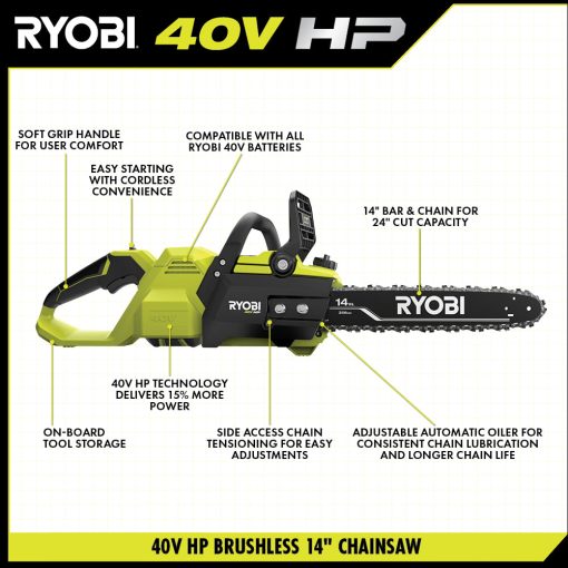 40V HP BRUSHLESS 14" CHAINSAW KIT - Image 3