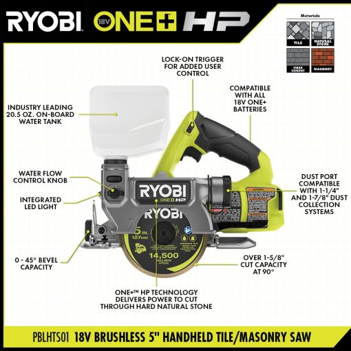 18V ONE+ BRUSHLESS 5" HANDHELD TILE/MASONRY SAW - 图片 3