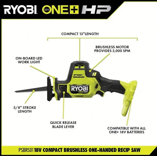 18V ONE+ HP Compact Brushless 6-Tool Combo Kit - Image 7