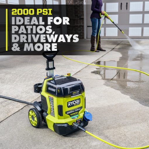 40V HP BRUSHLESS WHISPER SERIES 2000 PSI PRESSURE WASHER - Image 5