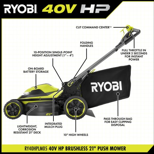 40V HP BRUSHLESS 21" PUSH MOWER KIT - Image 4