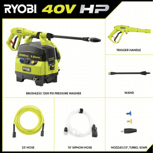 40V HP BRUSHLESS 1200 PSI 1.0 GPM PRESSURE WASHER - Image 3