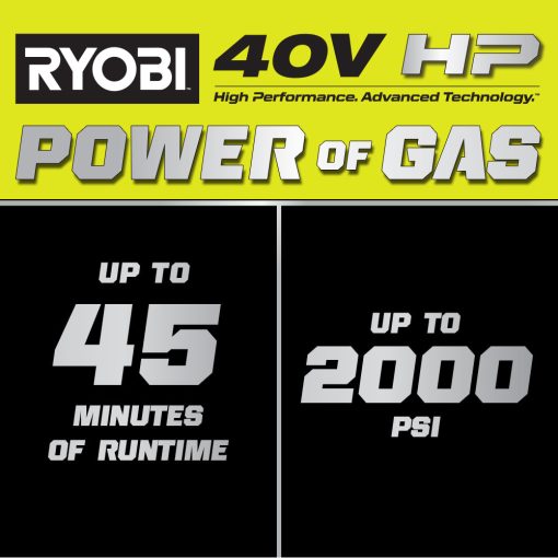 40V HP BRUSHLESS WHISPER SERIES 2000 PSI PRESSURE WASHER - Image 2
