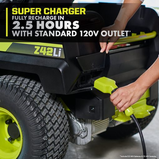 80V HP BRUSHLESS 42" LITHIUM ELECTRIC ZERO TURN RIDING MOWER KIT - Image 14