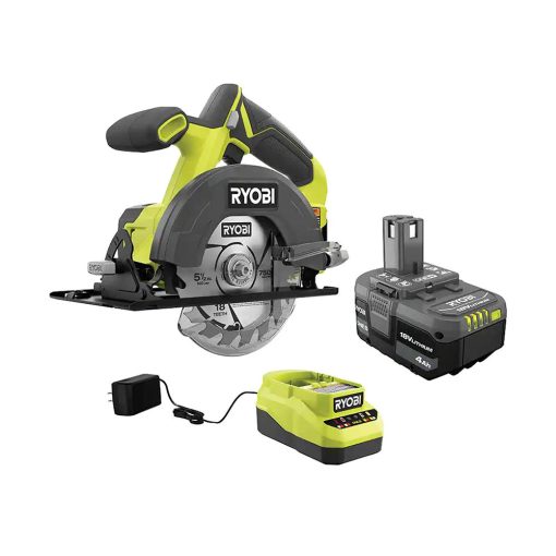 ONE+ 18V Cordless 5-1/2 in. Circular Saw Kit with 4.0 Ah Battery and Charger