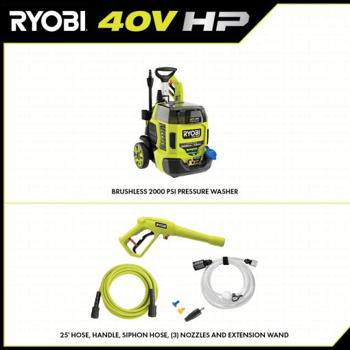 40V HP BRUSHLESS WHISPER SERIES 2000 PSI PRESSURE WASHER - Image 3