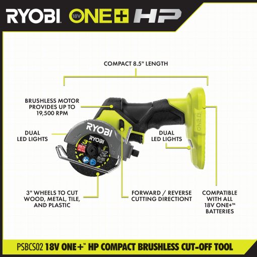 18V ONE+ HP Compact Brushless Cut-Off Tool - Image 2