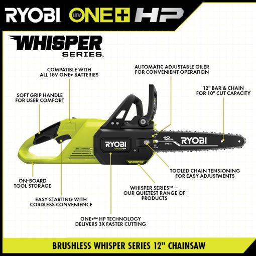 18V ONE+ HP BRUSHLESS WHISPER SERIES 12" CHAINSAW KIT - Image 3