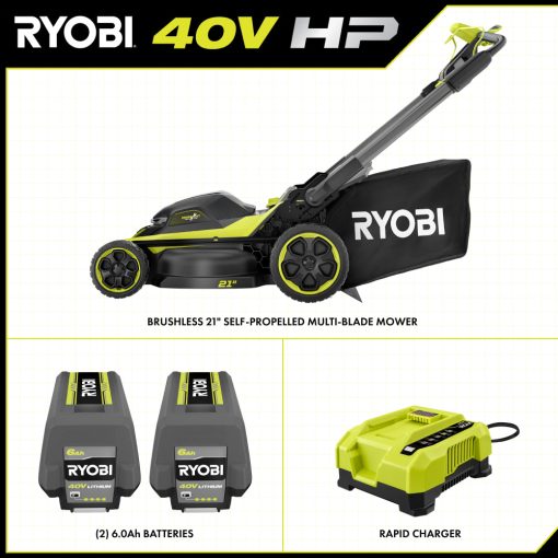 40V HP BRUSHLESS 21" SELF-PROPELLED MULTI-BLADE MOWER KIT - Image 2