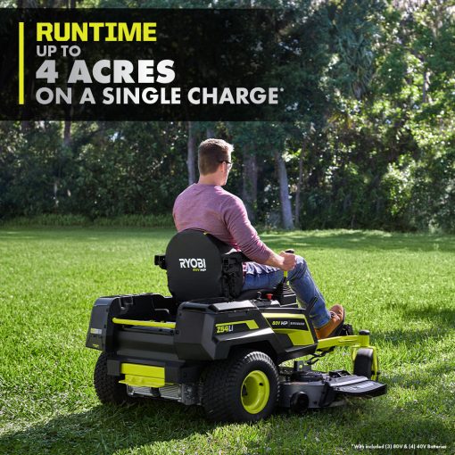 80V HP BRUSHLESS 54" LITHIUM ELECTRIC ZERO TURN RIDING MOWER KIT - Image 8