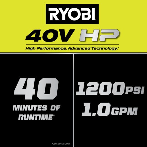 40V HP BRUSHLESS 1200 PSI 1.0 GPM PRESSURE WASHER - Image 2