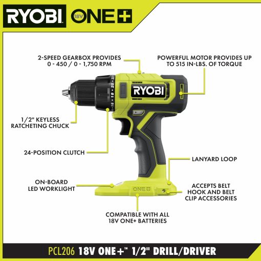 18V ONE+ 1/2" DRILL/DRIVER - 图片 2
