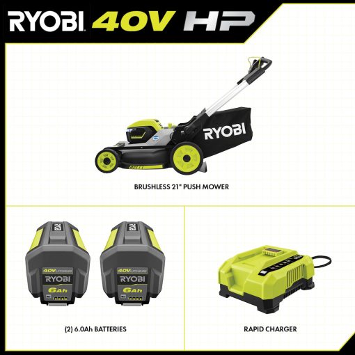 40V HP BRUSHLESS 21" MULTI-BLADE PUSH MOWER KIT - Image 3