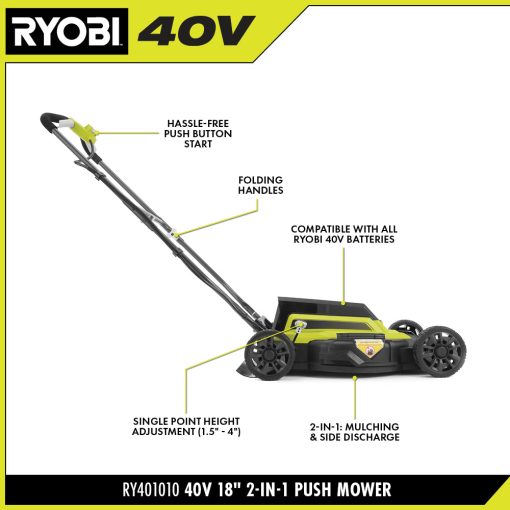 40V 18" 2-IN-1 PUSH MOWER KIT - Image 3