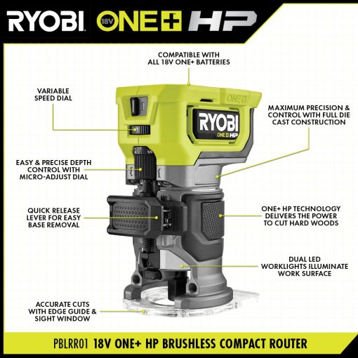18V ONE+ HP BRUSHLESS COMPACT ROUTER - Image 2