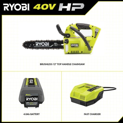 40V HP BRUSHLESS 12" TOP HANDLE CHAINSAW KIT - Image 2