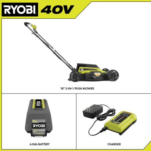 40V 18" 2-IN-1 PUSH MOWER KIT - Image 2