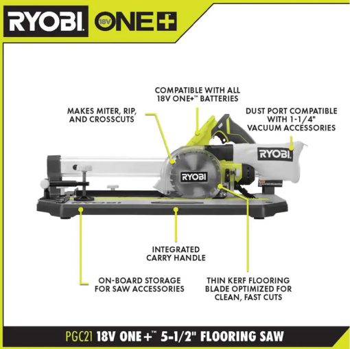 18V ONE+ 5-1/2" Flooring Saw Kit - Image 2