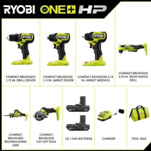18V ONE+ HP Compact Brushless 6-Tool Combo Kit - Image 2